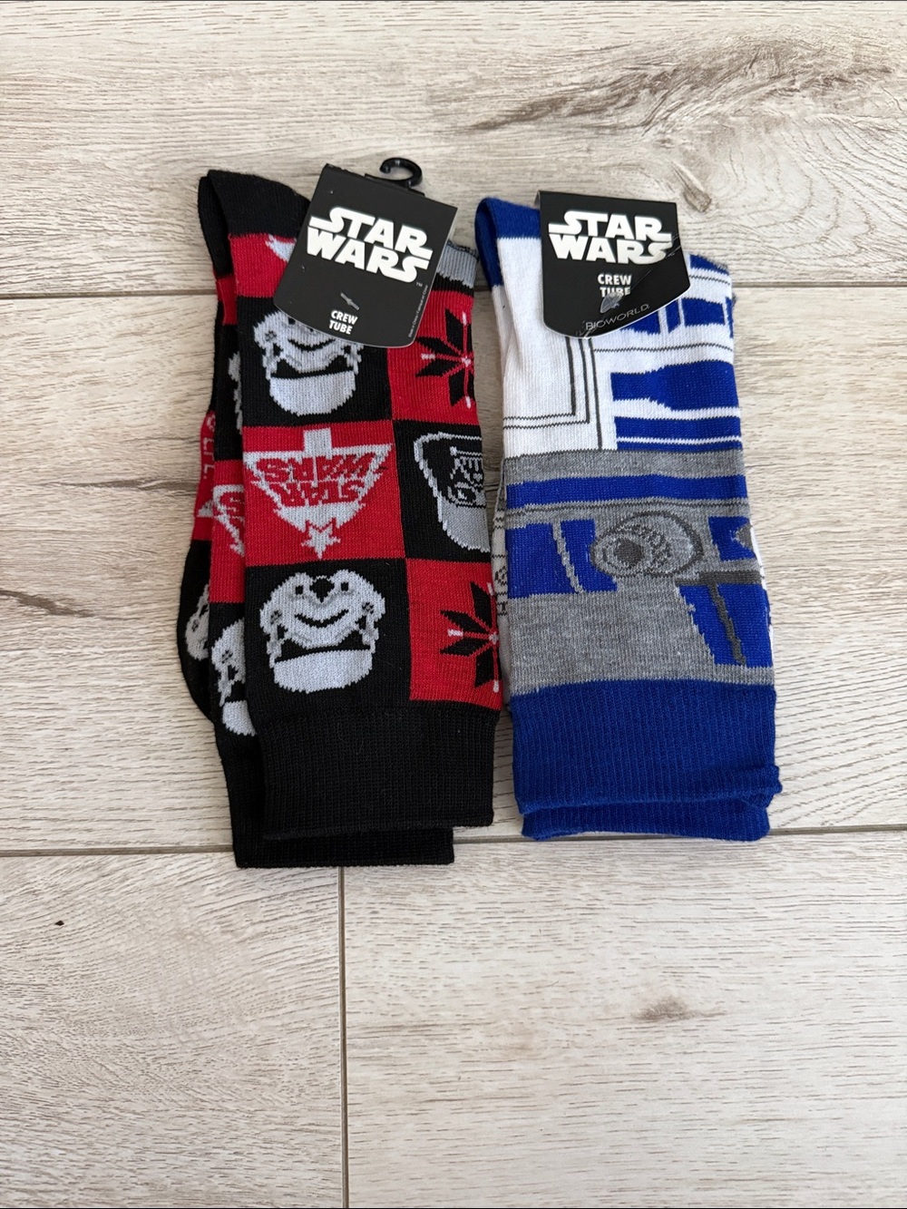 Star Wars Men's Crew Socks - Black, Red & Blue